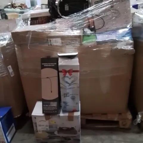 PALLET CONTAINING A LARGE QUANTITY OF ELECTRICAL PRODUCTS TO INCLUDE;TURNTABLE,DESK LAMP,LAVA LAMP 