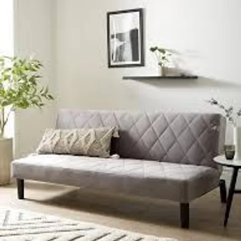 BOXED BAXTER SOFA BED IN SILVER (1 BOX)