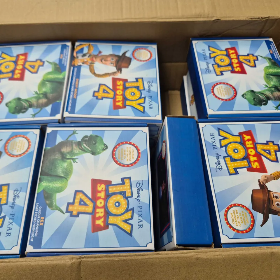APPROXIMATELY 18 ASSORTED BOXED TOY STORY 4 COLOUR CHANGING ETCHED NIGHTLIGHTS