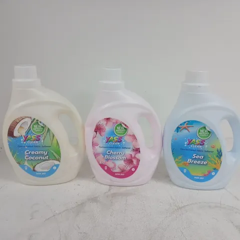 LOT OF 14 YASS CLEAN 2L CONCENTRATED FABRIC SOFTENERS - 3 SCENTS