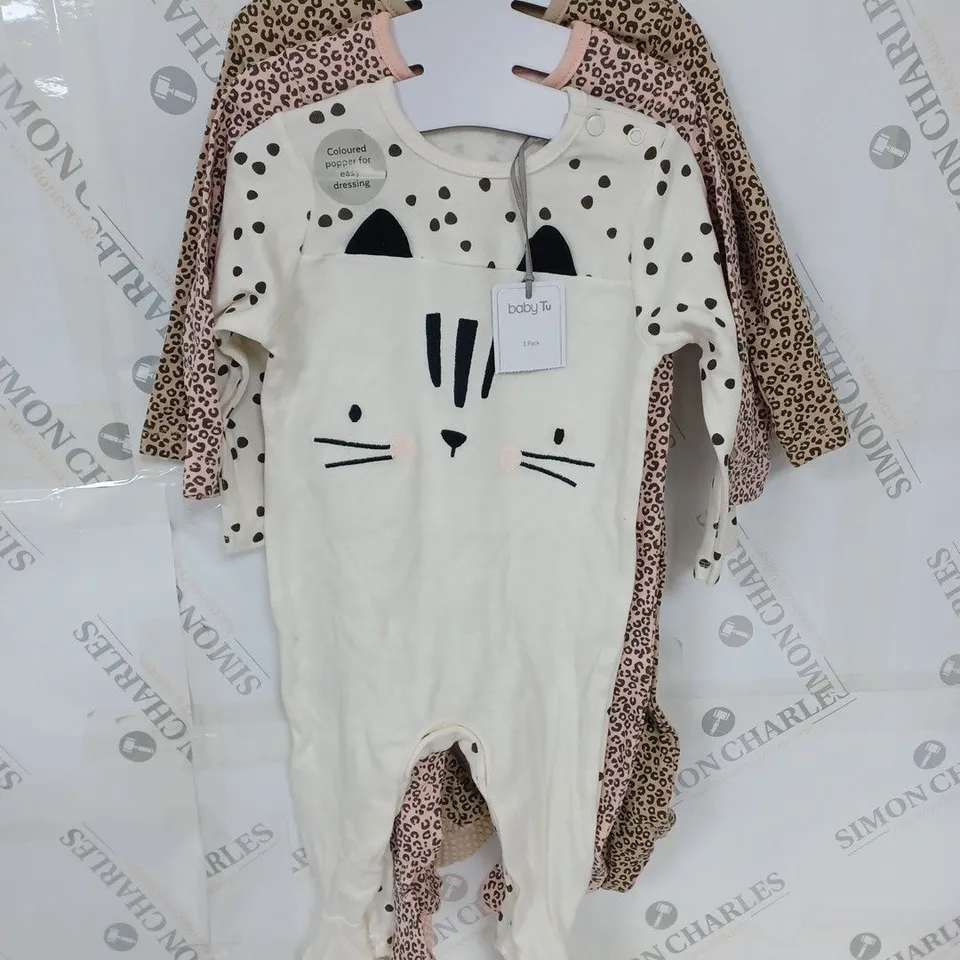 SET OF 3 BABY GROWS SIZE 6-9 MONTHS