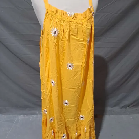 MONSOON SABINE MIDI DRESS IN YELLOW SIZE L