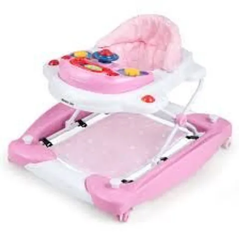 BOXED 6-IN-1 FOLDABLE BABY WALKER WITH ADJUSTABLE HEIGHT, PINK