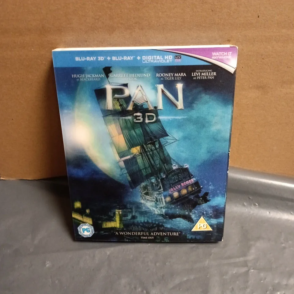 PAN 3D BLU-RAY + BLU RAY +DVD BOX SET WITH DIGITAL HD