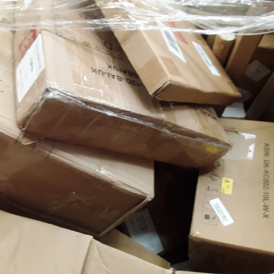 PALLET TO CONTAIN AN ASSORTMENT OF HOUSEHOLD ITEMS TO INCLUDE CUSHIONS, PICTURE FRAMES, POP UP MOSQUITO NETS AND FOOD PROCESSOR ECT
