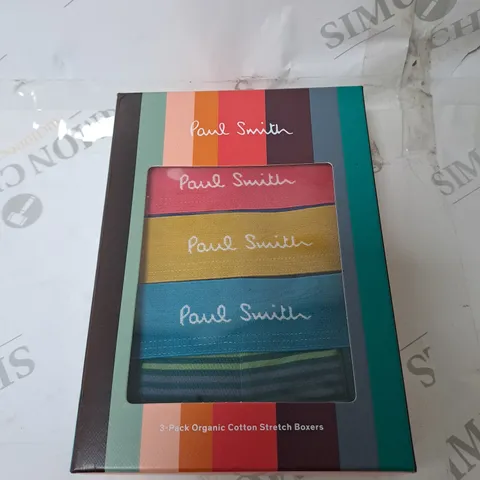 PAUL SMITH 3 PACK ORGANIC BOXERS SIZE L