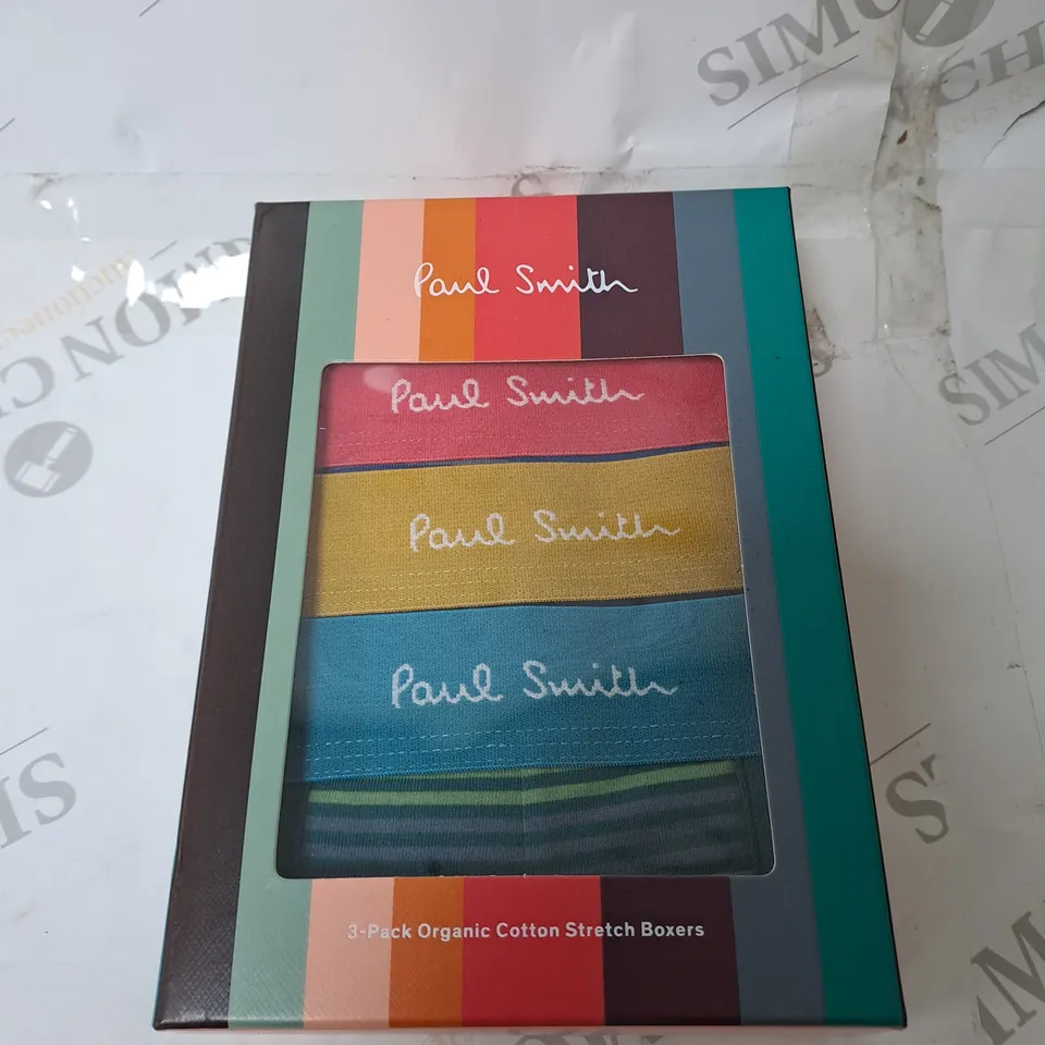 PAUL SMITH 3 PACK ORGANIC BOXERS SIZE L