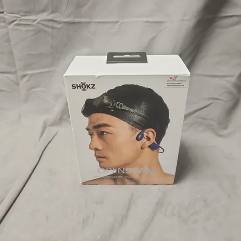 SHOKZ OPENSWIM BONE CONDUCTION HEADPHONES – BLUE (BOXED)