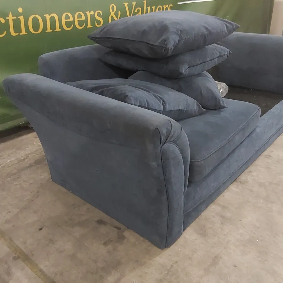 QUALITY DESIGNER FABRIC UPHOLSTERED 3 SEATER SOFA - DAMAGED