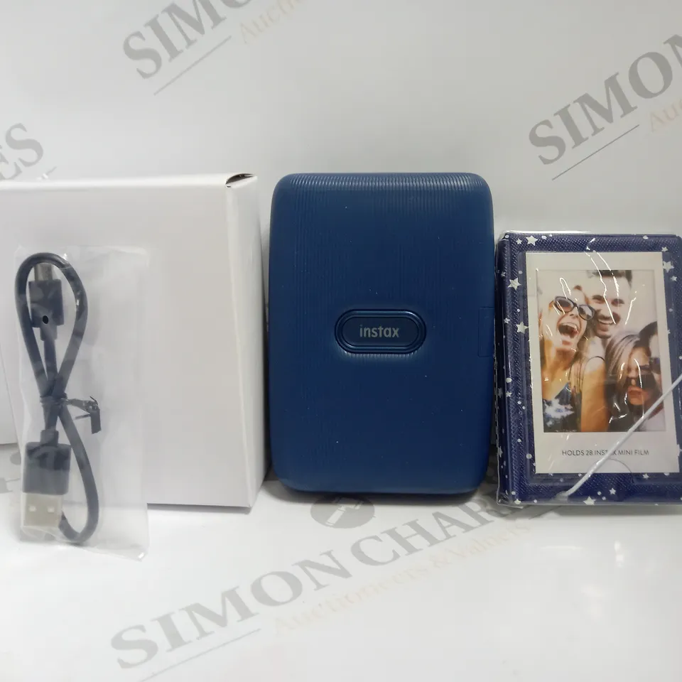 BOXED INSTAX MINI LINK SMARTPHONE PRINTER DARK DENIM BLUE PRINTER BUNDLE 