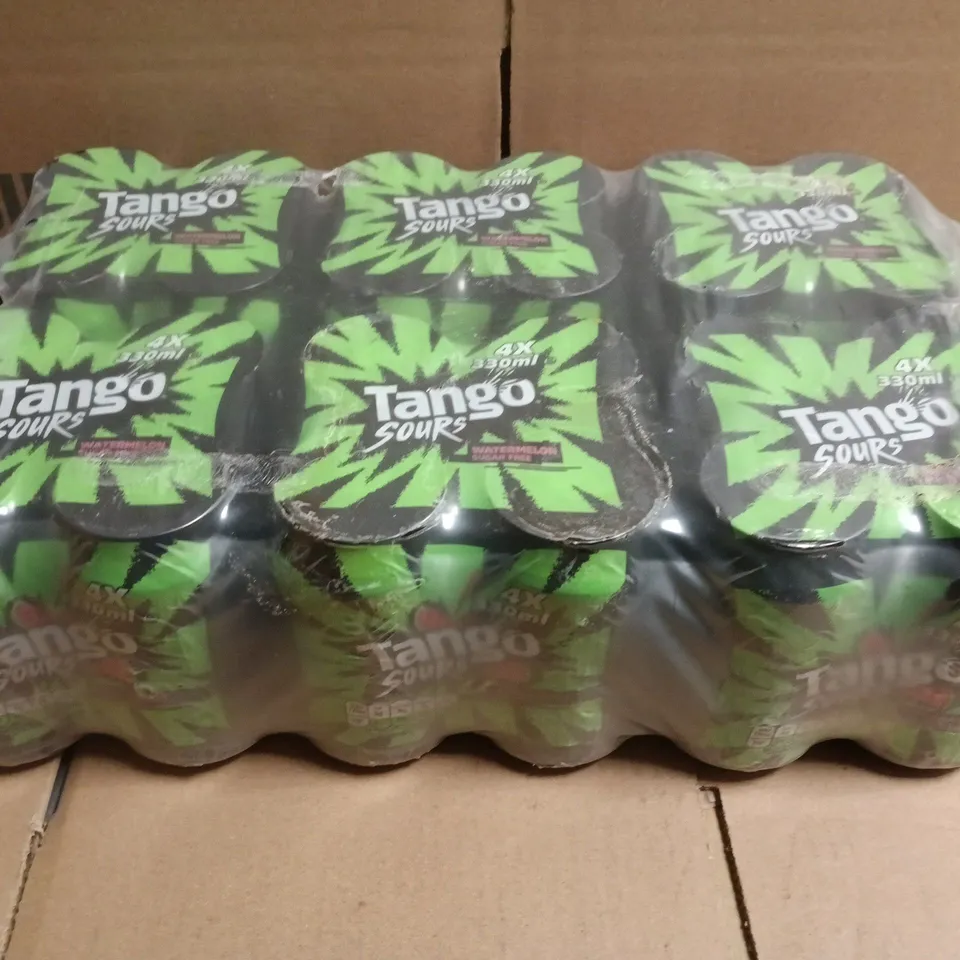 24 X TANGO SOURS WATERMELON SUGAR FREE DRINKS - 330ML