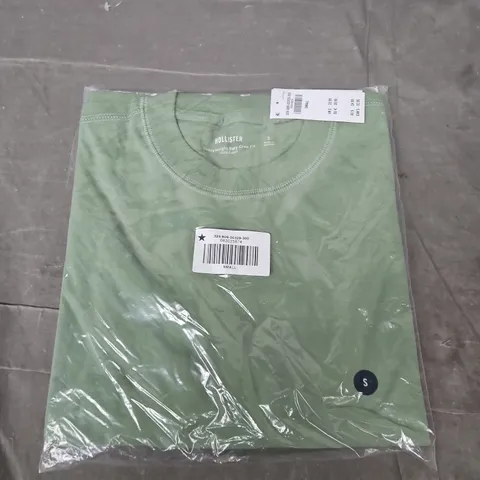 BAGGED HOLLISTER HEAVYWEIGHT BOXY CROP FIT T-SHIRT – GREEN, SIZE S