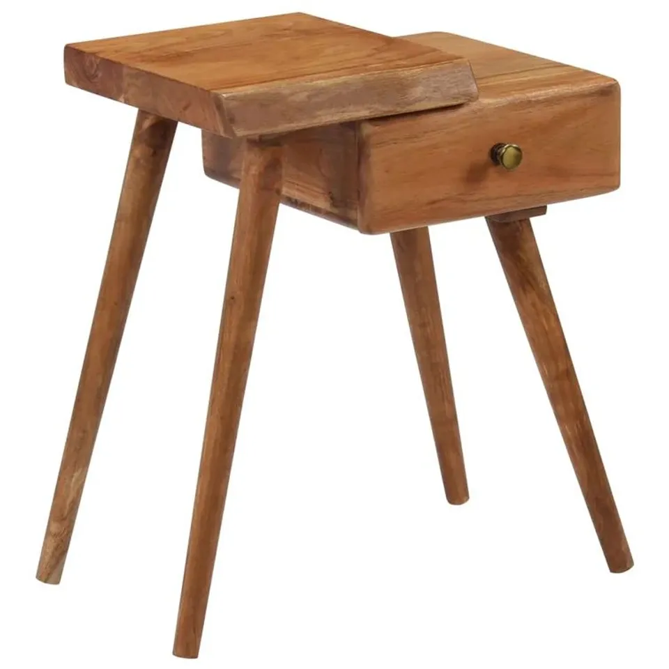 BOXED TEGAN SOLID WOOD BEDSIDE TABLE 