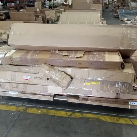 PALLET OF ASSORTED INCOMPLETE DESIGNER FURNITURE PARTS AND PIECES