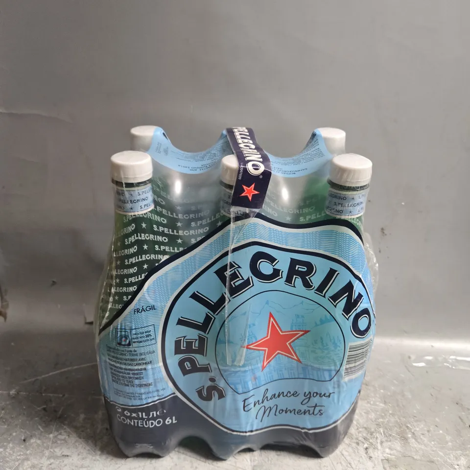 PACK OF 6 SAN PELLEGRINO SPARKLING NATURAL MINERAL WATER - COLLECTION ONLY 