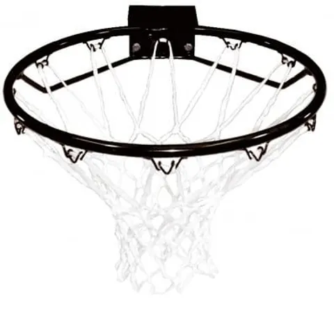 BOXED OYPLA HEAVY DUTY WALL MOUNTED FULL SIZE BLACK BASKETBALL HOOP RIM AND NET