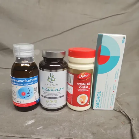 APPROX 10 ASSORTED ITEMS TO INLCUDECYTOPLAN PREGNA-PLAN & DABUR SITOPALADI CHURNA 
