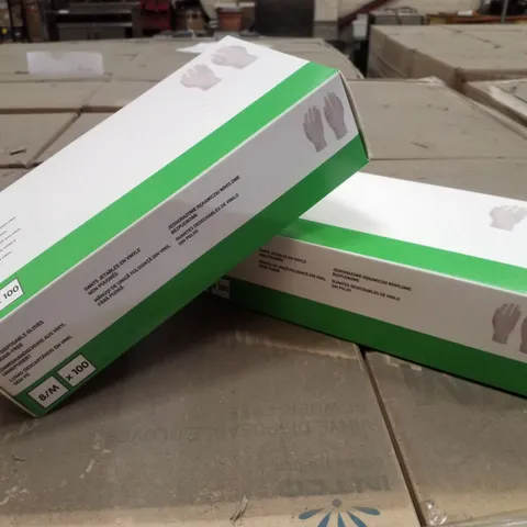 PALLET CONTAINING APPROXIMATELY 600 INTCO VINYL GLOVES 100PK MEDIUM