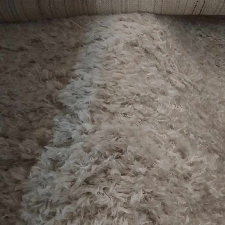ELLMORE SHAGGY BEIGE RUG - 5'3" X 7'7"