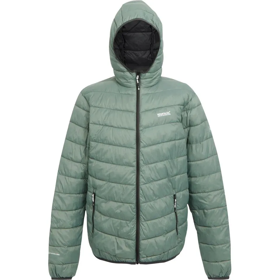 REGATTA MENS HOODED HILLPACK II PACKAWAY JACKET AGAVE GREEN SIZE XL