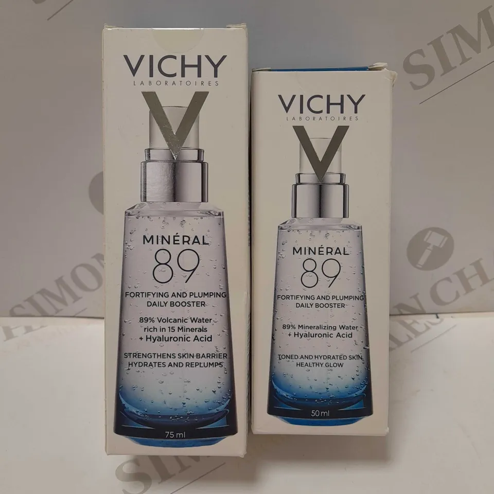 LOT OF 2 VICHY MINERAL 89 DAILY BOOSTER SERUM 75ML & 50ML
