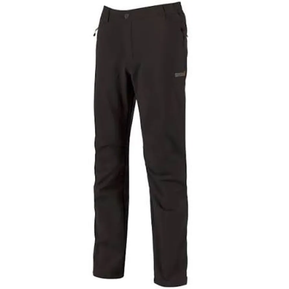 BRAND NEW REGATTA GEO SOFTSHELL TROUSERS IN BLACK - 36"