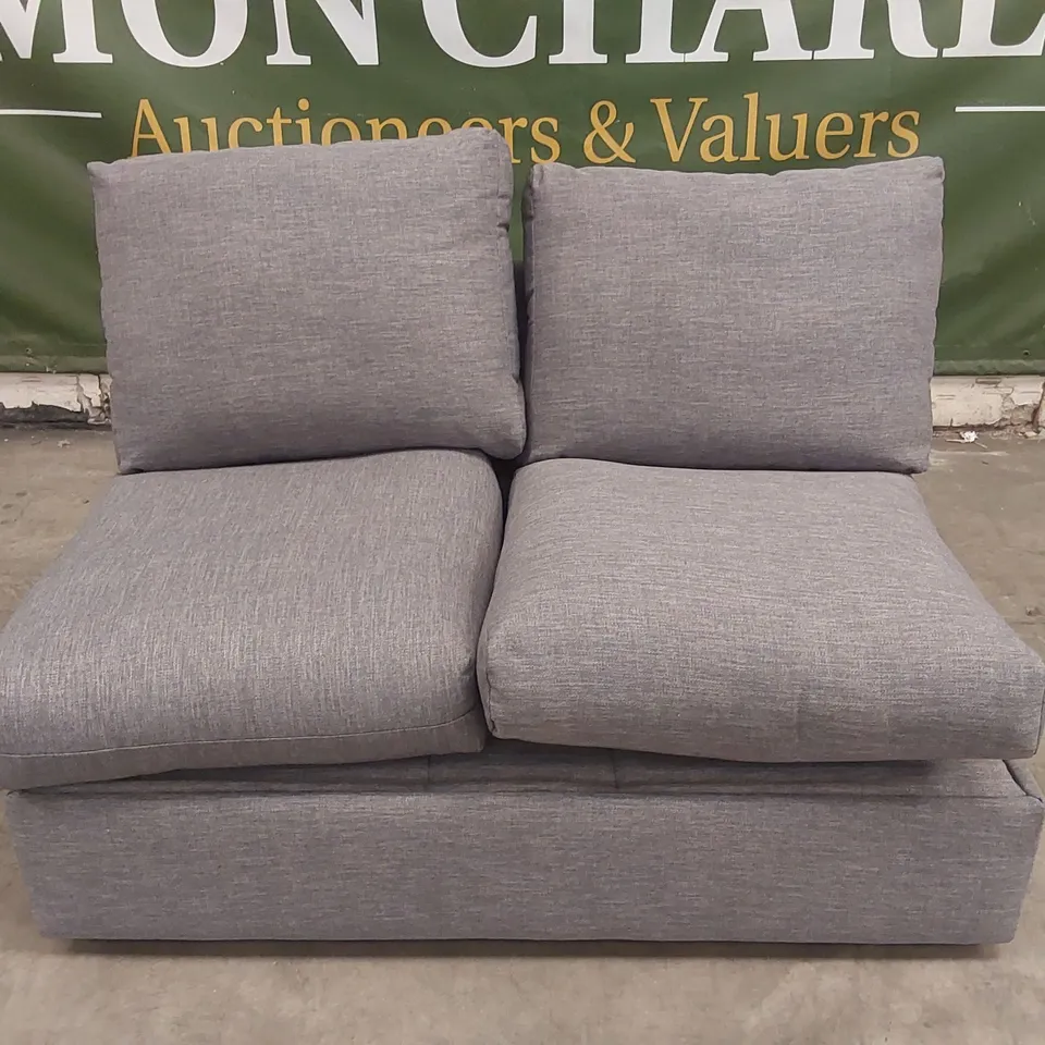 QUALITY DESIGNER GREY FABRIC SOFA BED SECTION