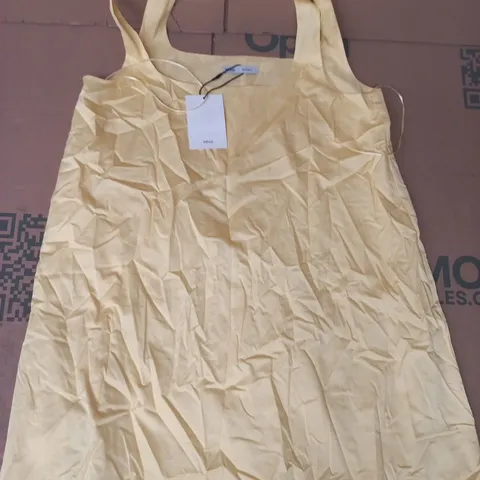 MANGO VESTIDO 423 DRESS IN YELLOW SIZE UK 12