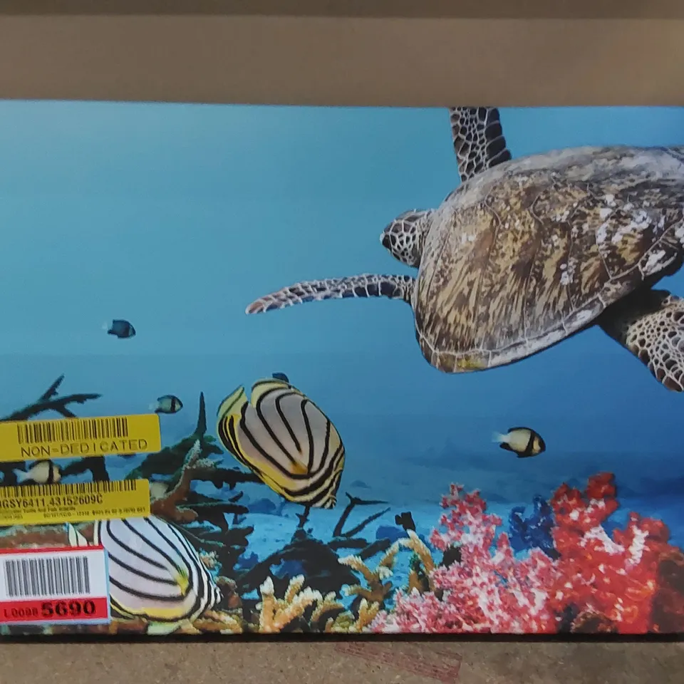 CANVAS PAINTING - UNDERWATER TURTLE AND FISH WILDLIFE (1 ITEM)