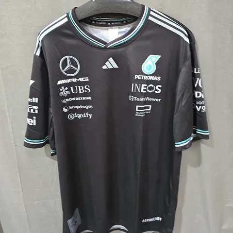 MERCEDES AMG PETRONAS F1 TEAM JERSEY – BLACK, SHORT SLEEVE