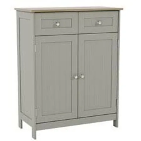 BRAND NEW BOXED COLONIAL 2-DOOR DELUXE CUPBOARD - GREY (1 BOX)