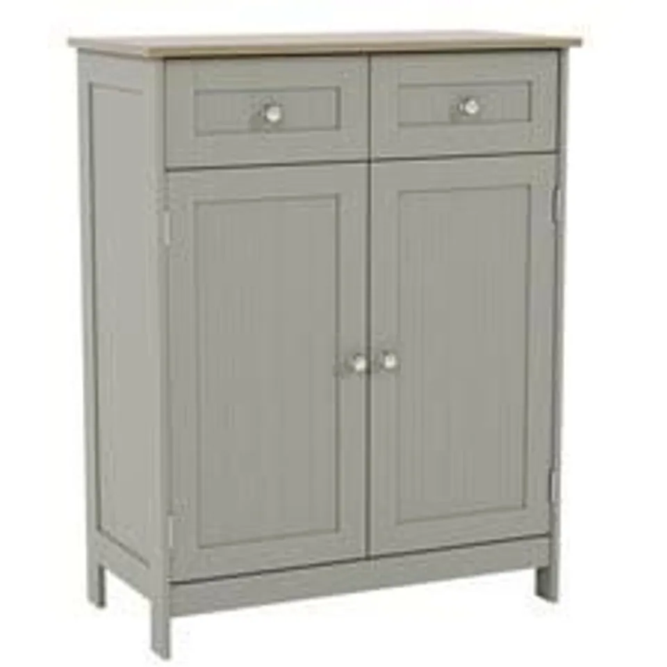 BRAND NEW BOXED COLONIAL 2-DOOR DELUXE CUPBOARD - GREY (1 BOX)