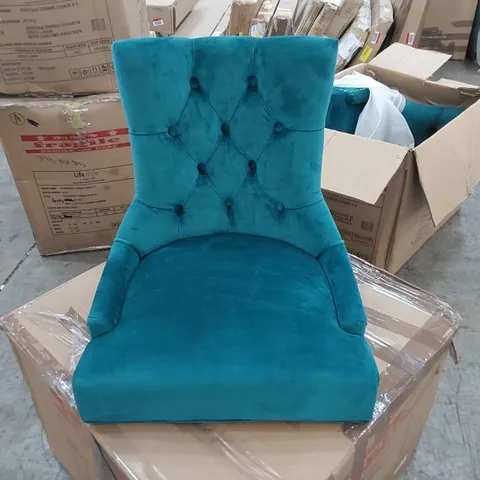 BOXED VERONA DINING CHAIR IN EMERALD WITH OAK LEGS - SET OF 2