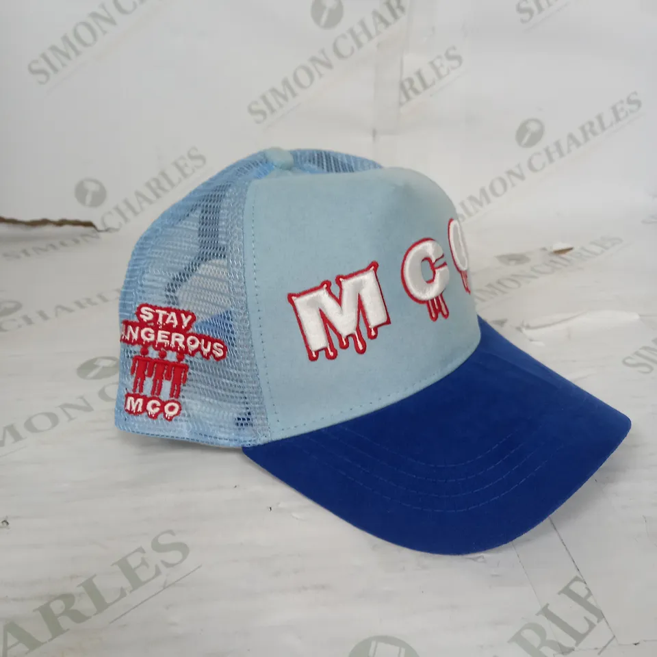 MCO EMBROIDERED ADJUSTABLE CAP IN BLUE 