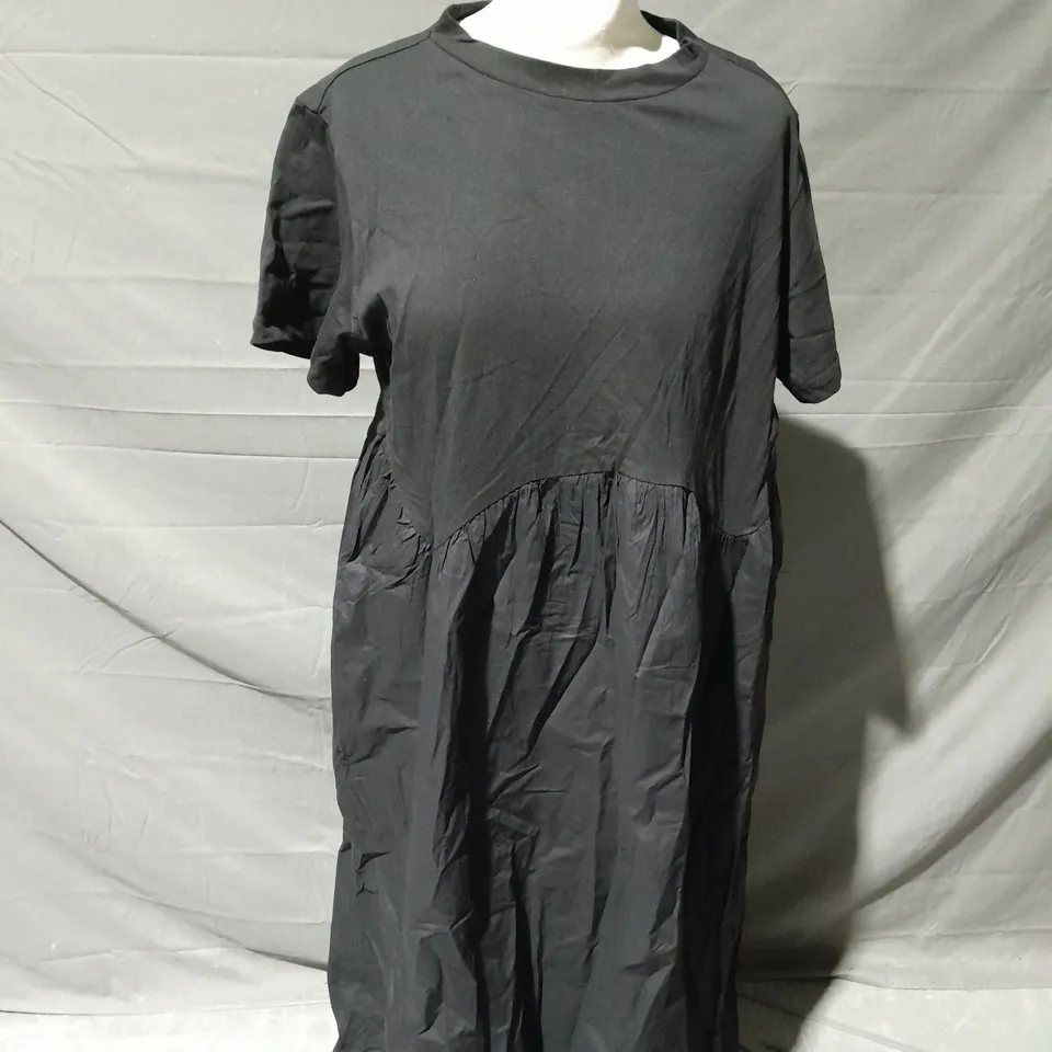 NOBODY'S CHILD MAINE MIDI DRESS PLAIN IN BLACK SIZE 40EU