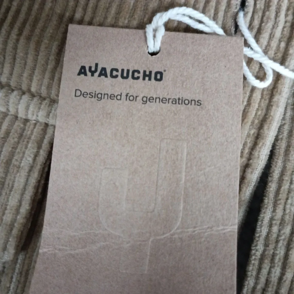 AYACUCHO DAKOTA CORDUROY SHIRT – BEIGE, SIZE L