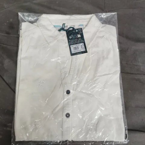 BAGGED WHITE STUFF ANNIE S EMBROIDED SHIRT IN WHITE - UK 16R