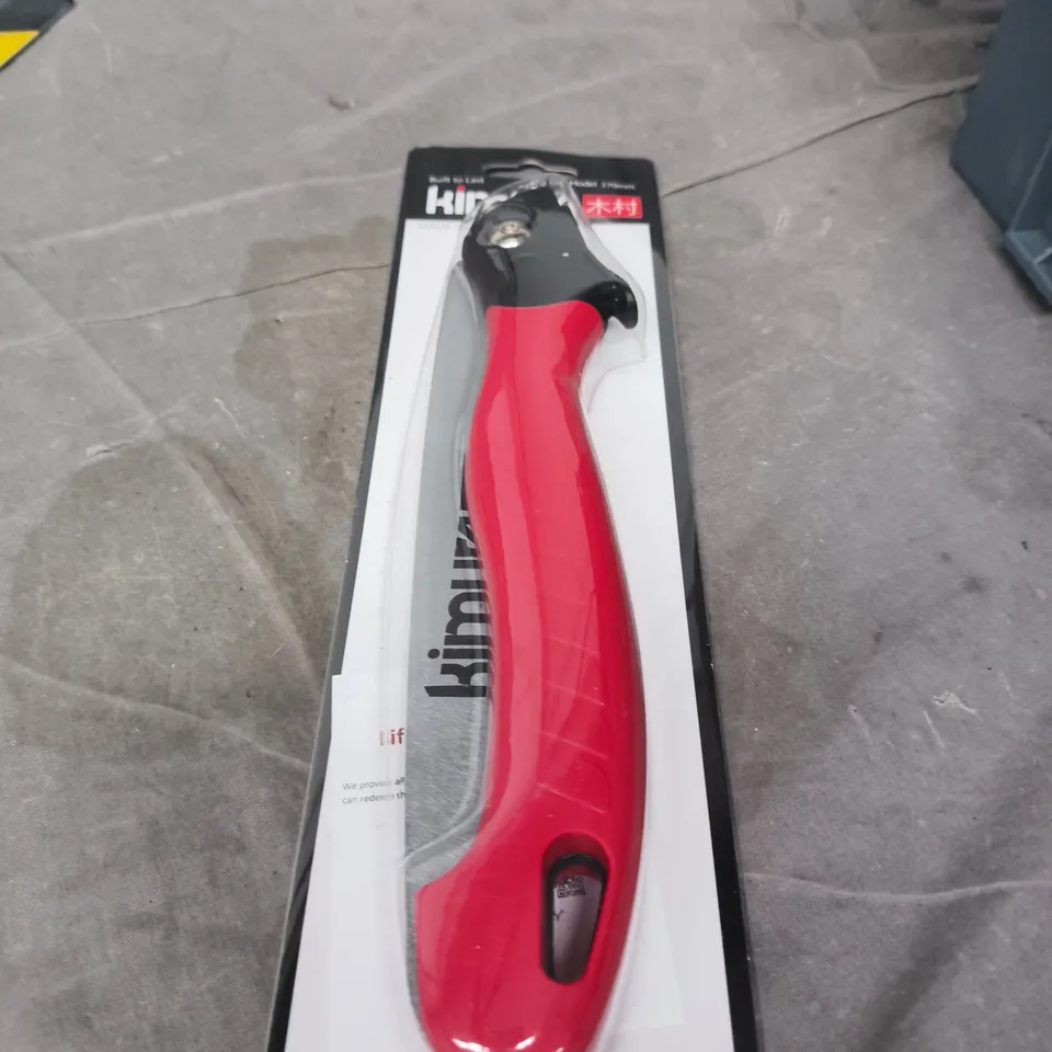 APPROXIMATELY 12 ASSORTED HOUSEHOLD ITEMS INCLUDING SCISSORS , RIDGID COPPER TUBING CUTTER AND KIMURA PRUNING SAW