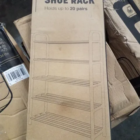 BOXED KEPLIN 5 TIER SHOE RACK - BLACK