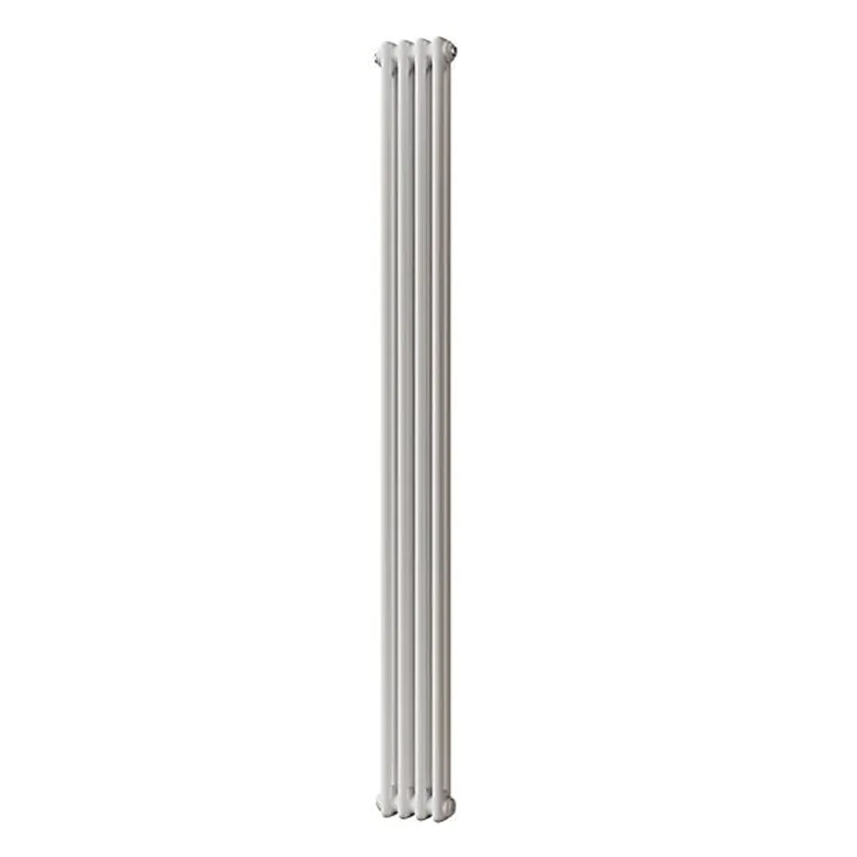 BOXED UK RADIATORS 1880BTU H1800MM X W196MM WHITE 2 COLUMN VERTICAL TRADITIONAL CAST-IRON STYLE RADIATOR ALPHA (1 BOX)