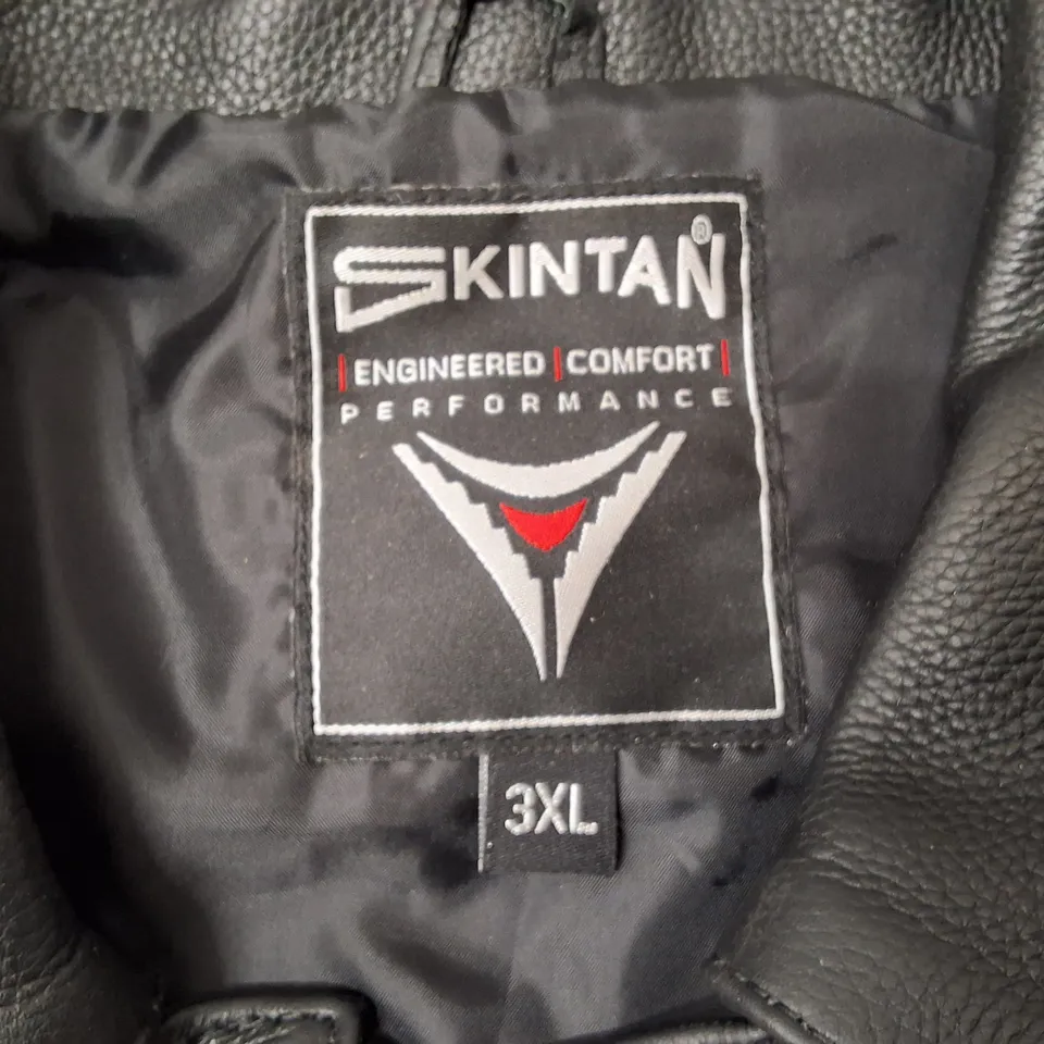 SKINTAN LEATHER VEST – BLACK, UK 3XL