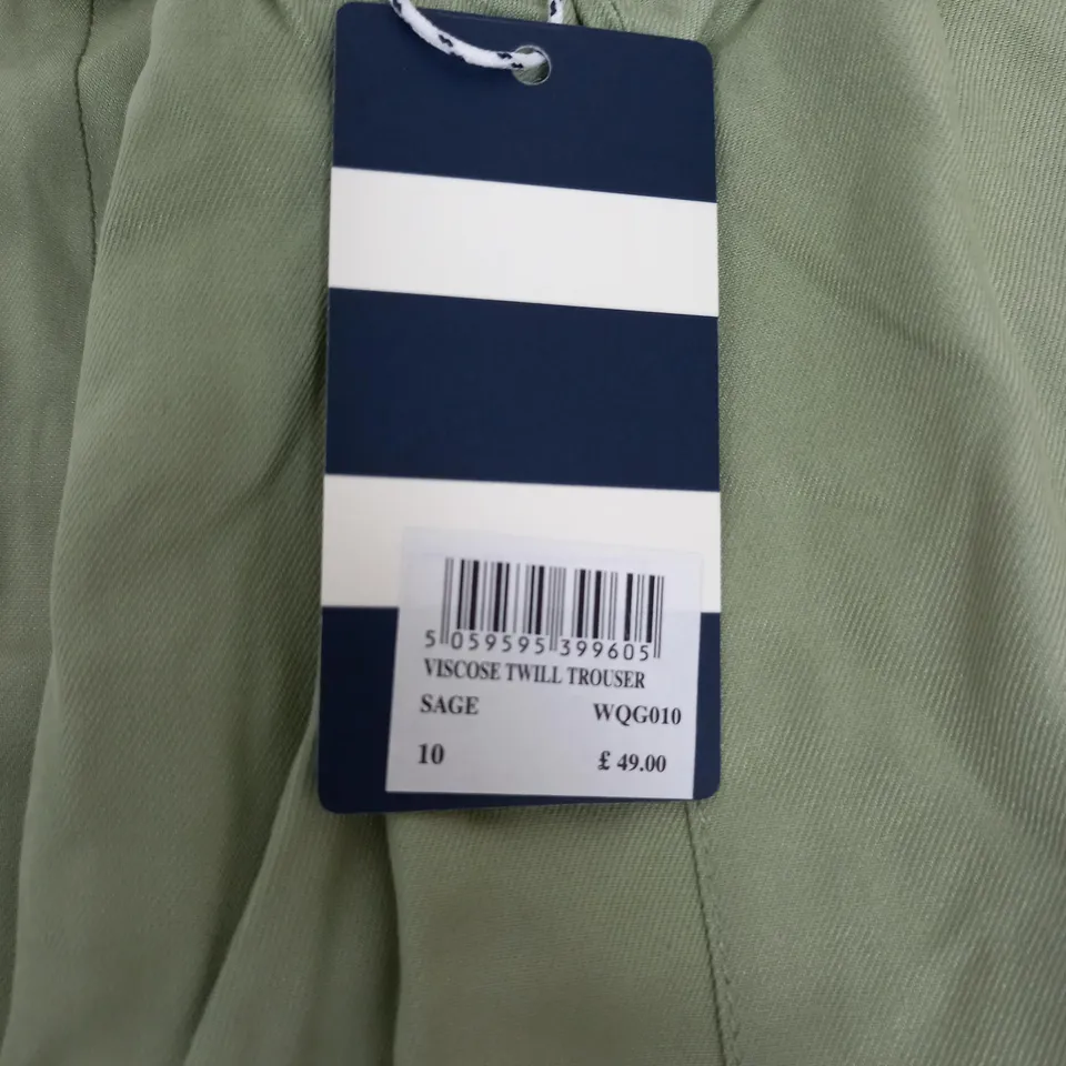 CREW CLOTHING COMPANY VISCOSE TWILL TROUSERS SIZE 10
