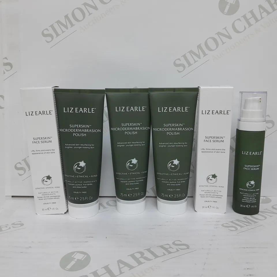 LIZZ EARLE SUPERSKIN MICRODERMABRASION POLISH,SUPERSKIN FACE SERUM 