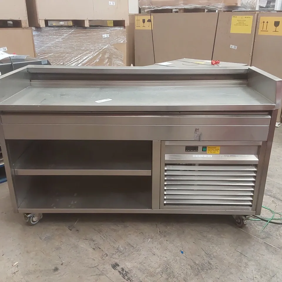 COMMERCIAL TEMPERATURE CONTROLLED FOOD CABINET WITH PREP COUNTER