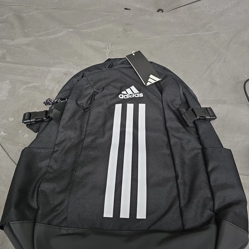 Adidas Backpack – Black with White 3-Stripes Logo