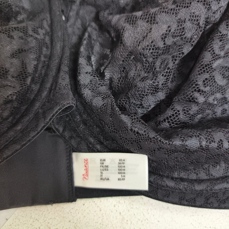 NUANCE BLACK LACE BRA – UNDERWIRED, UK 38FF (EU 85H)