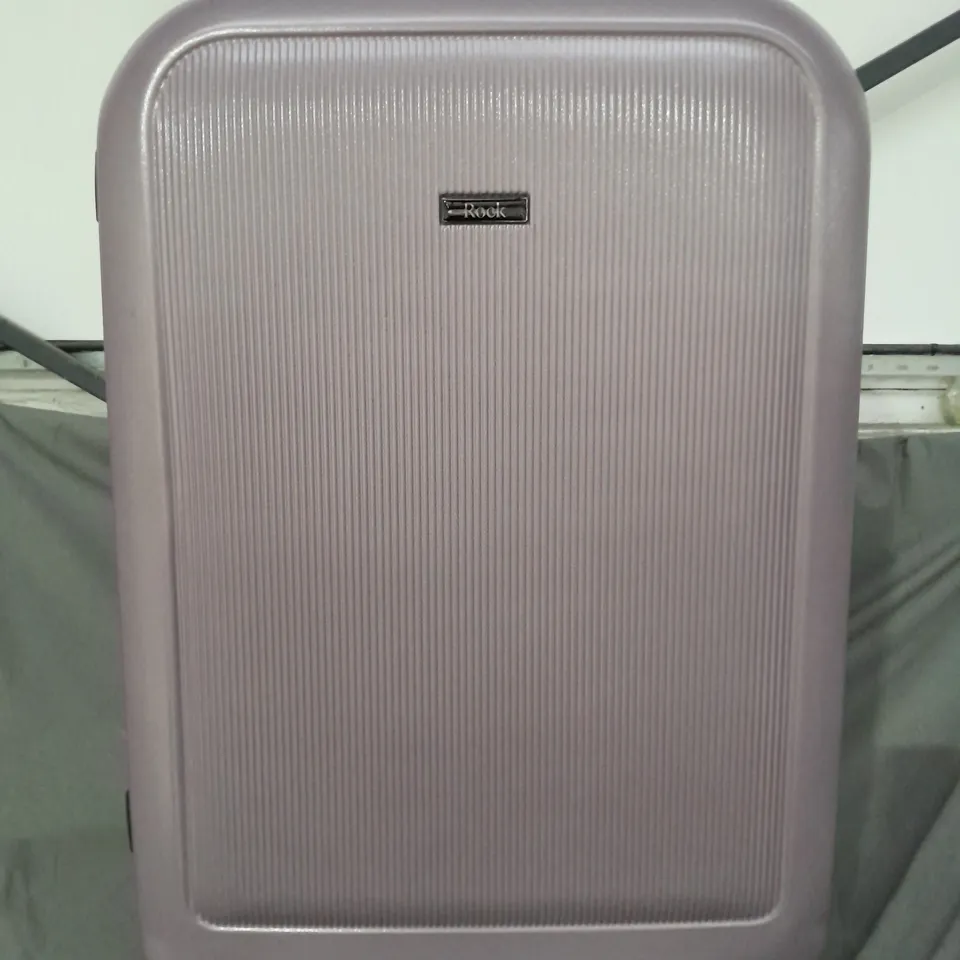 ROCK 8 WHEEL HARDSHELL LARGE SUITCASE IN PINK