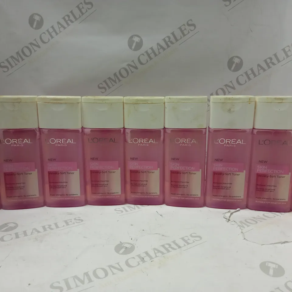 LOT OF APPROX 9 X 200ML L’OREAL SKIN PERFECTION VELVETY-SOFT TONER SENSITIVE SKIN