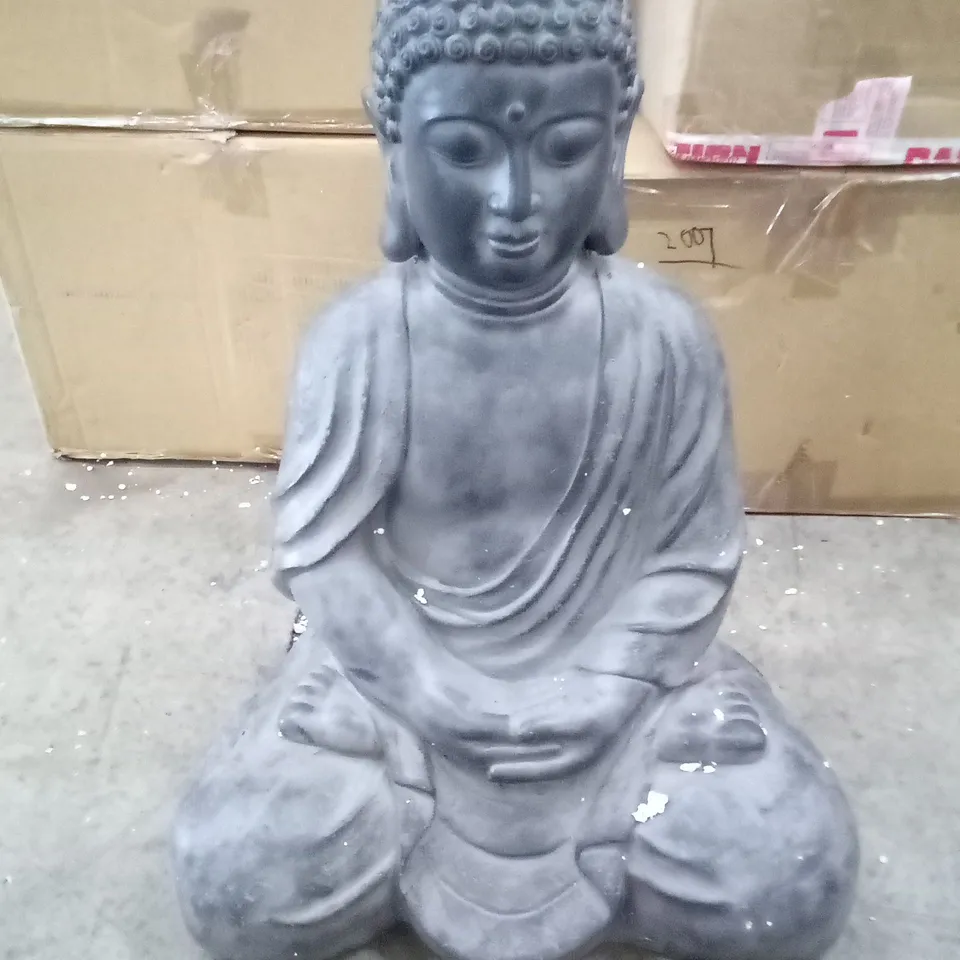 BOXED LARGE SITTING BUDHA FIGURE