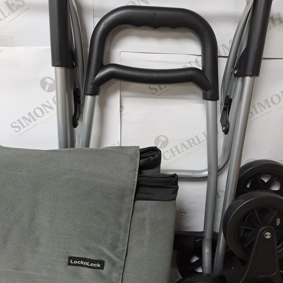 LOCK 'N LOCK INSULATED SHOPPING TROLLEY CART IN GREY